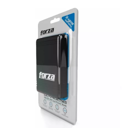 MINI DC UPS AND POWER BANK FORZA CON SALIDAS DE USB, 9V Y 12V