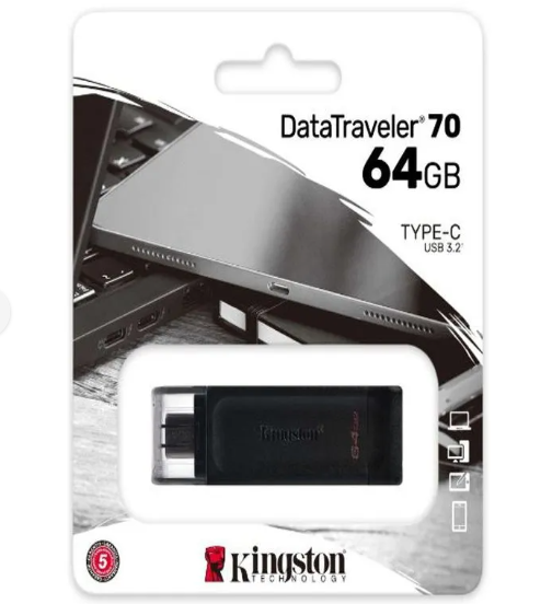USB KINGSTON DATATRAVELER 70 TIPO C 3.2 64GB