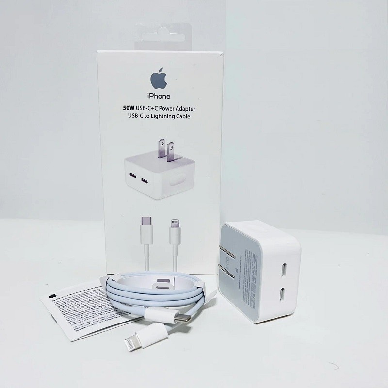 CARGADOR IPHONE 50W DOBLE PUERTO
