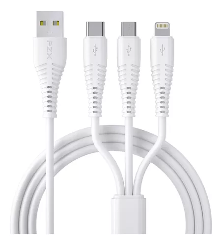 CABLE DE CARGA 3 EN 1 PZX MICRO/TYPEC/IOS