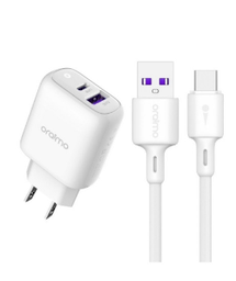 [OCW-A94D+L53-WHITE] CARGADOR DE PARED ORAIMO BLANCO CARGA RAPIDA IPHONE A94D+L53