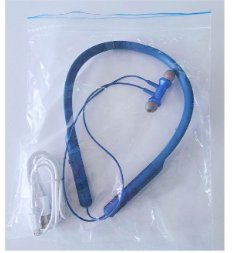 [ATB+C 001] AUDIFONOS CUELLERA AZUL BLUETOOTH MAS CABLE TIPOV8 BLANCO