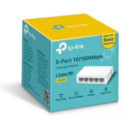 [LS1005] SWITCH TPLINK DE ESCRITORIO DE 5 PUERTOS 10/100M RJ45, CAJA DE PLÁSTICO