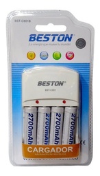 [BST-7011 TM] CARGADOR LION DE PILAS RECARCABLES MARCA BESTON,  tipo AA y AAA